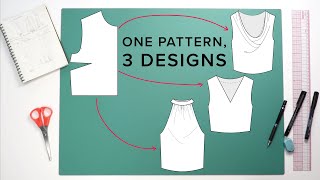 Transform your basic bodice pattern: 3 different designs
