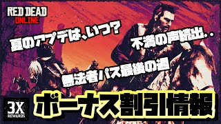 NEW【RDO】ボーナス割引＆新ステージレース追加・・今週のアプデ情報/RED DEAD ONLINE レッドデッドオンライン