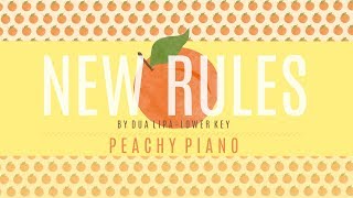 New Rules - Dua Lipa (Lower Key) | Piano Backing Track