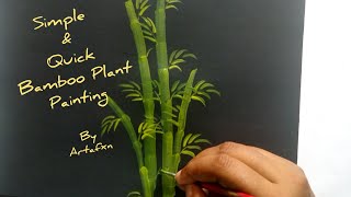 How to do One Stroke Bamboo Plant Painting| Easy and effective Panting Tricks|