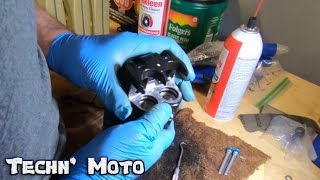 Kawasaki KLR 650 Rear Brake Caliper Removal Rebuild Install Flush and Bleed System | Techn' Moto