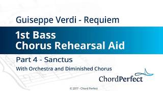 Verdi's Requiem Part 4 - Sanctus - 1st Bass Chorus Rehearsal Aid