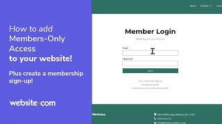 How To Add Members-Only Access To Your Website