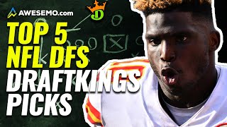DraftKings NFL DFS Top-5 Picks Bengals Chiefs AFC Championship Game | Daily Fantasy Fantasy Football
