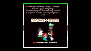 Brother \u0026 sister dialogue WhatsApp video status / #love #brother_and_sister #bgm #malayalam #shorts