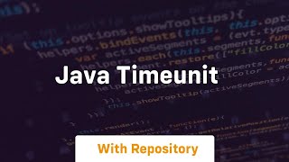 java timeunit