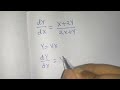 Solve dydx = x+2y-32x+y-3  Reducible to homogeneous differential equations