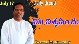 word of God for Today/విని,విశ్వసించు