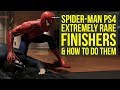 Spider Man PS4 Has Extremely RARE FINISHERS & How To Do Them! (Spiderman PS4 Secrets)