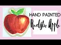 Hand Painted Apple Cookie| sugar cookie decorating | hand painted sugar cookies