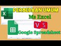 Perbedaan Umum Ms Excel dan Google Spreadsheet