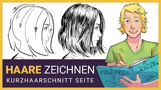 Haare zeichnen lernen: Manga \u0026 Anime Mädchen mit Kurzhaarschnitt - Grundlagen für Anfänger