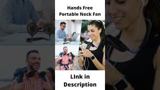 Hands Free Portable Neck Fan - Rechargeable Mini USB Personal Fan Battery Operated