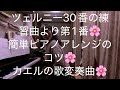 繁田真紀ピアノ教室🌸ツェルニー30番の練習曲より第1番🌸小人が森に立っている　ハ長調　へ長調ト長調のコツ🌸カエルの歌変奏曲🌸茶色の小瓶変奏曲🤎