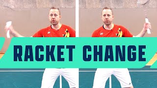 Badminton experiment - Right-left racket change