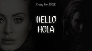 Hello letra español e inglés+visual opening ADELE LIVE 2015