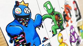 Drawing ROBLOX-Pibby Rainbow Friends Concept / Drawing FNF Corrupted Rainbow Friends Glitch
