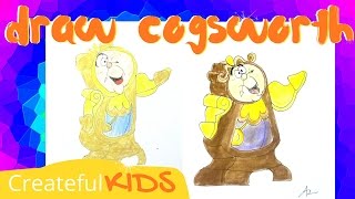 How To Draw Cogsworth from Beauty and the Beast