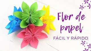 🌸 Cómo hacer una flor de papel fácil y rápido