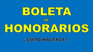 ¿Cómo emitir BOLETA DE HONORARIOS con retención? | SERVICIO de IMPUESTOS INTERNOS Chile 2023