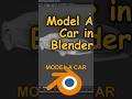 Best Way To Model A Car In Blender  #blender #blender3d #3dmodeling #carmodeling #lowpoly