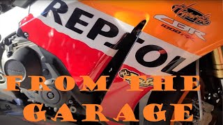MotoVLog from the Garage today. Talk about dropping my CBR1000RR & Exhaust Upgrade to the Honda Grom