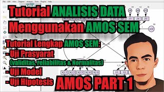 Tutorial Amos Sem - Analisis Sem Dengan Amos - amos variabel intervening - amos model fit - PART 1