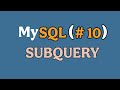 Subquery in SQL || SQL Full Tutorial || MySQL Full course #10