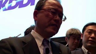 KDDI 2016年3月期第3四半期決算会見終了後の田中社長囲み動画