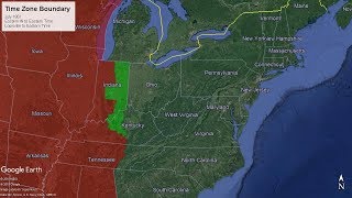 Eastern Central Time Zone Boundary History