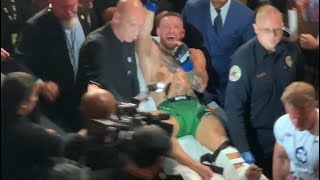Conor McGregor leg / ankle break live crowd reaction, vs. Dustin Poirier @ UFC 264