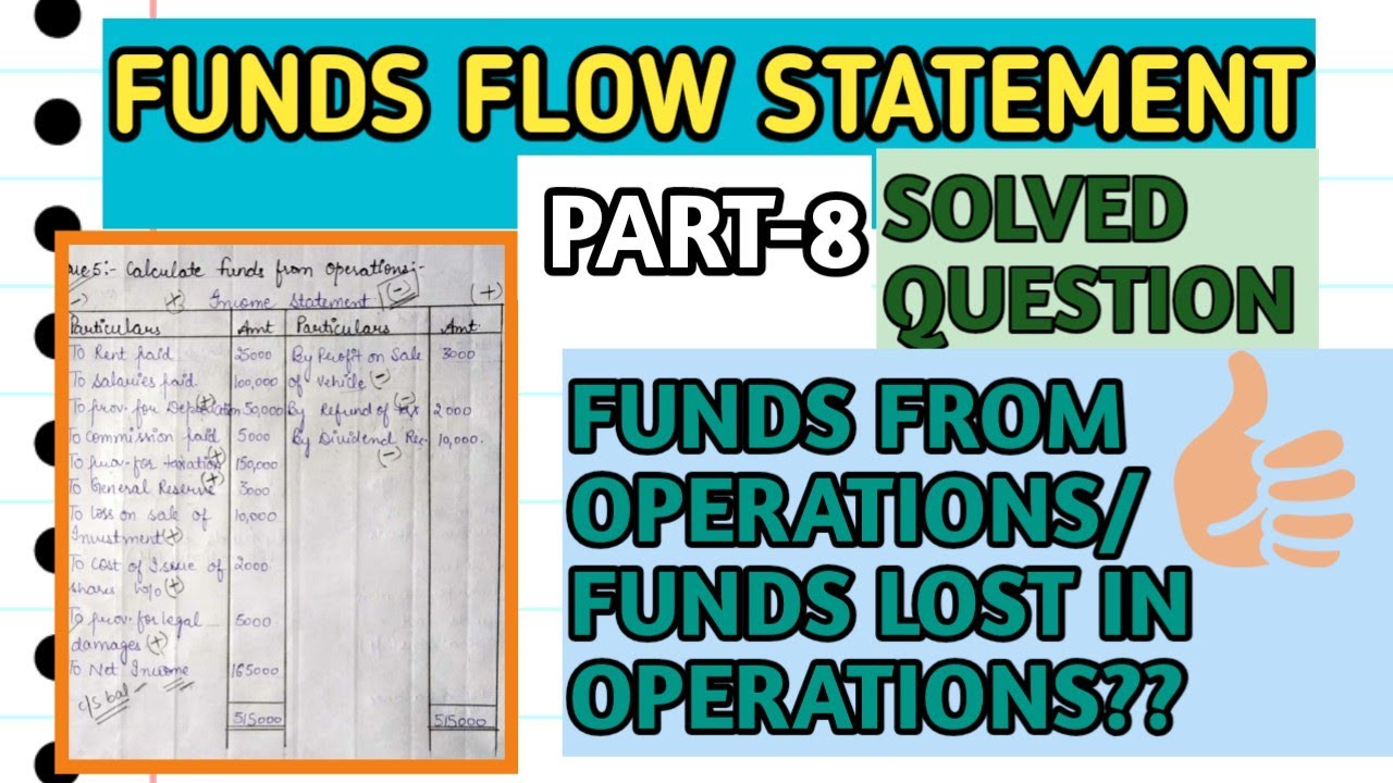 PART-8.. FUND FLOW STATEMENT.. NUMERICAL QUESTION HOW TO CALCULATE ...