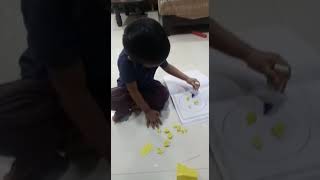 Sticking Crumbled papers on Oval shape