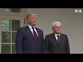 president trump welcomed italian president mattarella amid turkey syria tensions