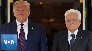 President Trump Welcomed Italian President Mattarella Amid Turkey-Syria Tensions