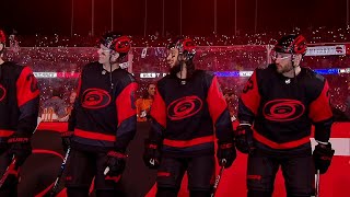 The Hurricanes and Capitals intro has that college football feel | NHL on ESPN