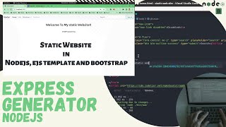 Static Website With NodeJS | Express Generator | EJS Template Engine | Bootstrap Setup