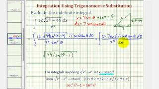 Ex 4: Integration Using Trigonometric Substitution