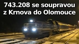 Vláčkaři jsou u toho | 743 208-1 na Sv 98002 z Krnova do Olomouce (6. 12. 2024)