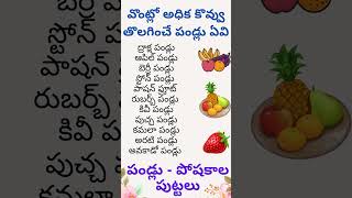 వొంట్లో అధిక కొవ్వు తొలగించే పండ్లు ఏవి | పండ్లు పోషకాల పుట్టలు #fruits #health #fat #unknownfacts