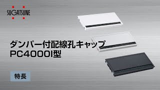 ダンパー付配線孔キャップ PC4000I型 [スガツネ工業]