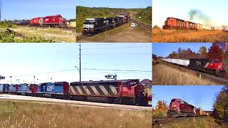 Southern Ontario 2003 - Lots of SD40-2s on CN, NS, CP, GO and VIA Action