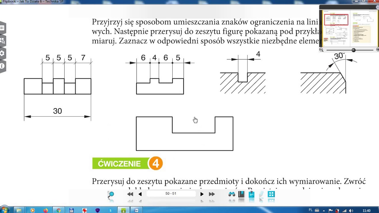 Klasa 6 - Wymiarowanie Rysunków Technicznych - ćwiczenia - YouTube