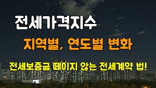 부동산, 아파트, 전세가격지수 변화와 전세금 떼이지 않는 전세계약 하는 법!