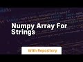 numpy array for strings