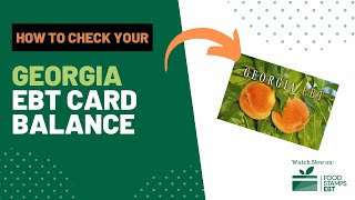 How to Check Georgia EBT Card Balance