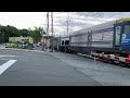 lirr dm30ac 521 annihilates glen street with its amazing k5lla horn 9 1 20