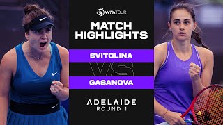 Elina Svitolina vs. Anastasia Gasanova | 2022 Adelaide 500 Round 1 | WTA Match Highlights