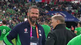 Emotional scenes on the Stade de France pitch after Ireland's RWC QF defeat