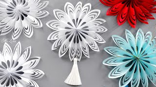 ОБЪЕМНАЯ СНЕЖИНКА ИЗ БУМАГИ ❄️быстро и просто ❄️  3D PAPER SNOWFLAKE ❄️